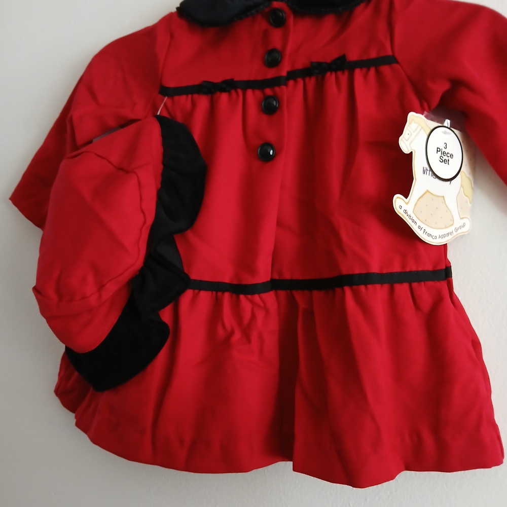 Littke Bitty Size 18 Months Red Kids Costume with Hat 3 Pieces New $25 - Picture 10 of 16